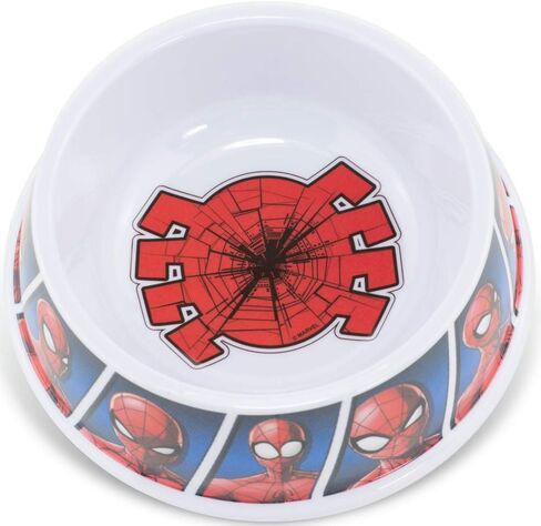 Buckle-Down Dog Food Bowl Spider Man Shattered Spider Spider Man Expression Blocks Blue 16 Ounces, 8.2" x 8.2", (PBWL1-MLM-7.5-SPDBV) in Saudi Arabia