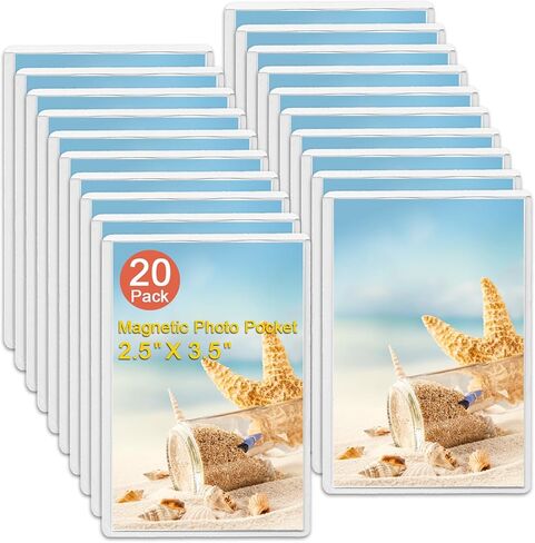 KikoSkool Magnetic Picture Frames For Refrigerator,Magnetic Photo Pocket (2.5x3.5 Inches) in Kuwait