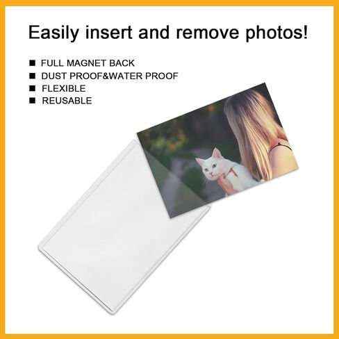 KikoSkool Magnetic Picture Frames For Refrigerator,Magnetic Photo Pocket (2.5x3.5 Inches) in Kuwait
