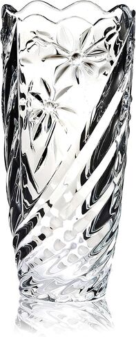 مزهرية كريستالية شفافة، بارتفاع 30.48 سم، للزهور والديكور، تصميم الأوركيد، قطعة لامعة جميلة ومناسبة لجميع المناسبات، مثالية كهدية، in Kuwait