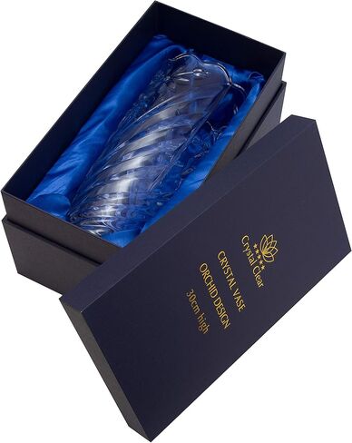 مزهرية كريستالية شفافة، بارتفاع 30.48 سم، للزهور والديكور، تصميم الأوركيد، قطعة لامعة جميلة ومناسبة لجميع المناسبات، مثالية كهدية، in Kuwait