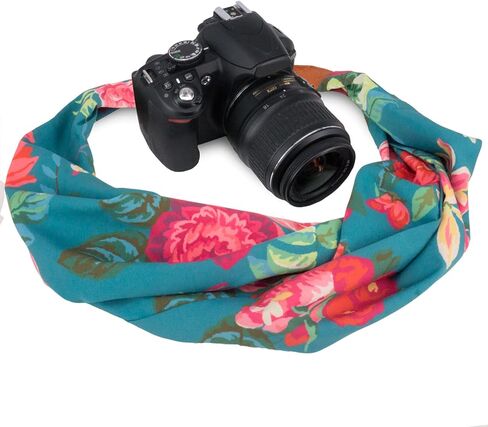 حزام الكتف ذو الوشاح الناعم للكاميرا من Wolven متوافق مع جميع DSLR/SLR/كاميرا رقمية (DC)/كاميرا فورية/نيكون/كانون / سوني / بنتاكس / أوليمبوس / ليكا / فوجي فيلم إلخ نمط 05 in Kuwait