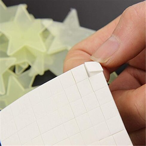 100 قطعة من ملصقات الحائط المضيئة ثلاثية الأبعاد لغرف الأطفال وغرفة المعيشة وديكور المنزل (وردي) in Kuwait