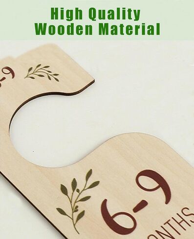 Baby Closet Dividers, Hanging Wooden Double-Sided Nursery Decor Closet Dividers for Baby Clothes, Baby Clothes Dividers for Newborn to 24 Months Size Clothes in Saudi Arabia