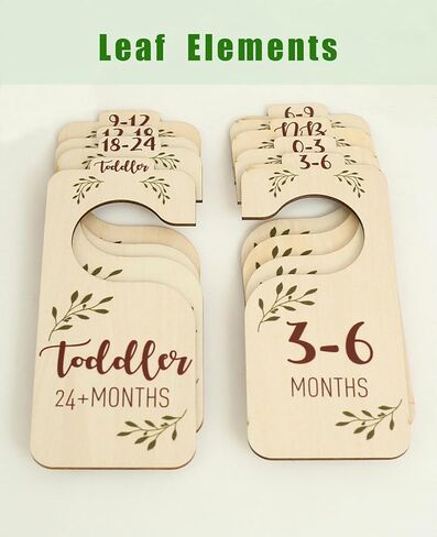 Baby Closet Dividers, Hanging Wooden Double-Sided Nursery Decor Closet Dividers for Baby Clothes, Baby Clothes Dividers for Newborn to 24 Months Size Clothes in Saudi Arabia