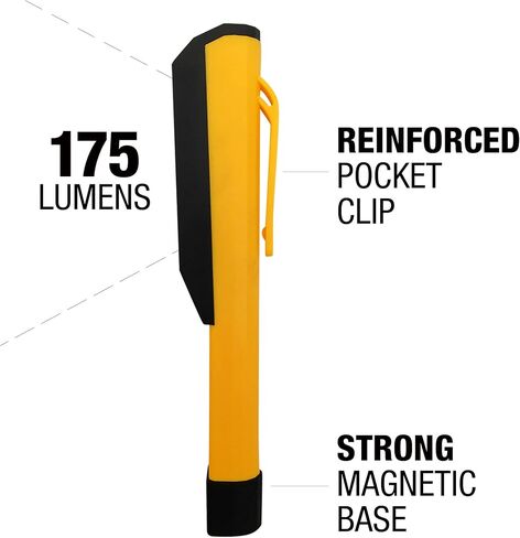 مصباح يدوي إنرجايزر HC-550 LED، ضوء عمل مغناطيسي LED مقاوم للماء، ضوء فلاش مع بطاريات AA متضمنة، عبوة من 1 in Kuwait