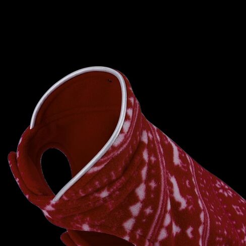 Mogoko Christmas Reversible Dog Sweater Safety Reflective Cat Cold Weather Coats Pet Jacket with Harness/Leash Hole for Puppy Small Dog Cat Red in Saudi Arabia
