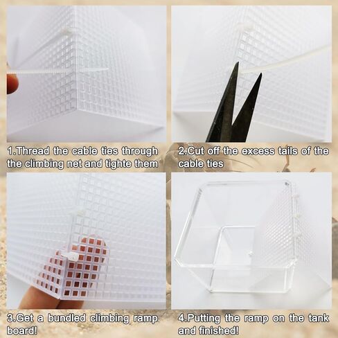 خزان مياه لسلطعون الناسك مع منحدر للتسلق، العاب تسلق السلطعون الناسك، مجموعة مستلزمات حوض السمك في المياه المالحة، ملحقات قفص لسلطعون الناسك الصغير والمتوسط in Kuwait