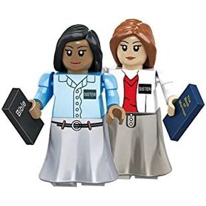 Brick'Em Young LDS Sister Missionary Figurine Set in Saudi Arabia