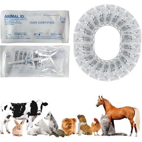 رقائق دقيقة للكلاب والحيوانات الاليفة من ايكيزويلور، رقائق صغيرة عالمية بتقنية تحديد الهوية بموجات الراديو 1.4×8 ملم قابلة للزرع للقطط والخيول والجراء - رقائق متوافقة مع ايزو مع مجموعة زرع بالجملة in Kuwait