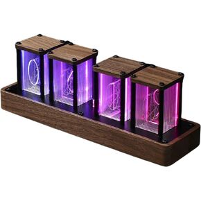 KOYPEM Nixie Tube Clock,Easy Alarm Settings and 12/24h Display - A Retro Gift to Decorate Your Desk and Bedroom in Saudi Arabia
