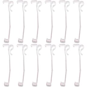Amazing Drapery Hardware 3.5 Inch Clear Valance Clips for Top Blind Brands & Window Shades, 12-Pack - Sturdy Plastic Brackets, Ideal for Wood, Faux Wood & Metal Treatments in Home & Office Settings in Saudi Arabia