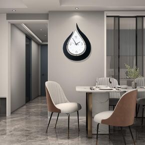 Decorative Wall Clocks for Living Room Decor, Modern Big Battery Operated for Bedroom Office Kitchen Home, 17 Inch Wood and Iron Large Silent Wall Clock Non Ticking¡­… in Saudi Arabia