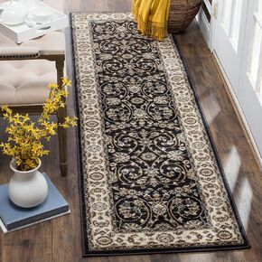 SAFAVIEH Lyndhurst Collection Area Rug - 7' Square, Grey & Cream, Traditional Oriental Design, Non-Shedding & Easy Care, Ideal for High Traffic Areas in Living Room, Bedroom (LNH340G) in Saudi Arabia