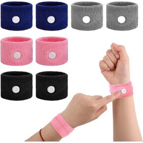 Amaxiu Travel Sickness Bands, 4 Pairs Motion Sickness Relief Wristbands