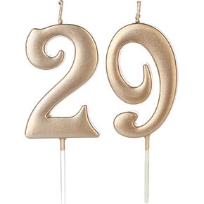 Champagne Gold 29th & 92nd Number Birthday Candles for Cake Topper, Number 29 92 Glitter Premium Candle Party Anniversary Celebration Decoration for Kids Women or Men in Kuwait