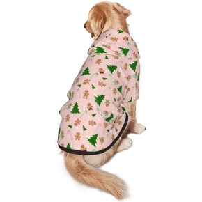 Black Candy Cane Hoodie,Christmas Cosplay Dog Clothes with Pocket and Hat Winter Clothes Sweaters X-Small
