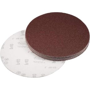 BOXONLY 8-inch Flocking Sandpaper for Random Orbit Sander Hook and Loop Sanding Discs Aluminum Oxide Flocking Sandpaper 320-Grits 15pcs