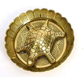 سلحفاة مع طبق سلحفاة مع طبق من النحاس النقي الافضل لتزيين المكتب، تمثال فينغ شوي المعدني لوحة مياه معدنية فاستو ليفينغ والثروة والصحة والحظ السعيد in Kuwait