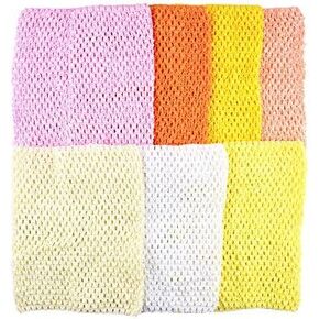Aisila® Pack of 7 9 Inch Handmade Baby Girl Silk Crochet Tutu Tube Top Chest Wrap for Toddler Infants AID04 in Saudi Arabia