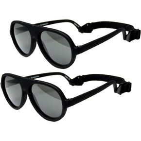 BIB-ON Top Flyer 2 Pack Straps - النظارات الشمسية الأولى للأطفال الرضع للأعمار من 0 إلى 12 شهرًا