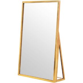 LONGSHENG - SINCE 2001 - Gold Vanity Makeup Mirror Table Desk Countertop Mirror Bathroom Shaving Make Up Mirror Home Decor-Round in Kuwait
