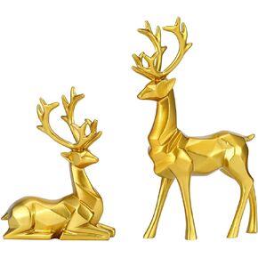 XPXKJ Resin Thinker Statue Set of 2, Deer Sculpture for Your Home Decor Living Room, is Office Desktop Bookshelf Perfect Decoration in Kuwait