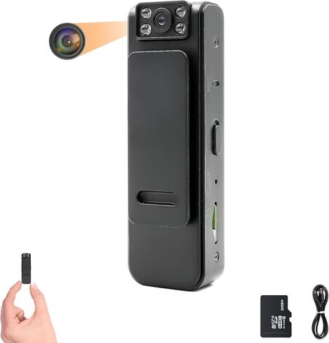 Sheawasy Body Camera 1080p, Wearable Body Worn Cameras, Pocket Bodycam for Law Enforcement, Security Guard, 4 Hours Battery Life, 32GB inside, for Indoor and Outdoor Us in Kuwait