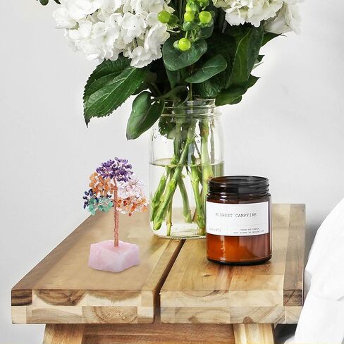 VadiForest Chakra Crystal Tree of Life Money Tree Natural Gemstone Tree Rose Quartz Base Copper Wrapped with Healing Crystals Tumbled Stones Artificial Trees Crystal Indoor Home Decor for Good Luck in Kuwait