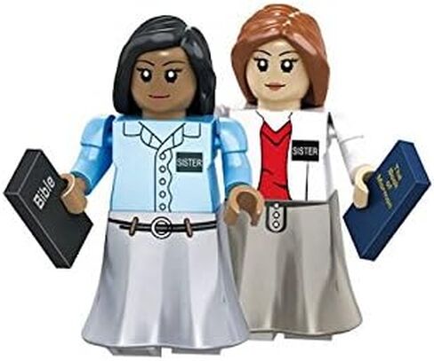 Brick'Em Young LDS Sister Missionary Figurine Set in Saudi Arabia