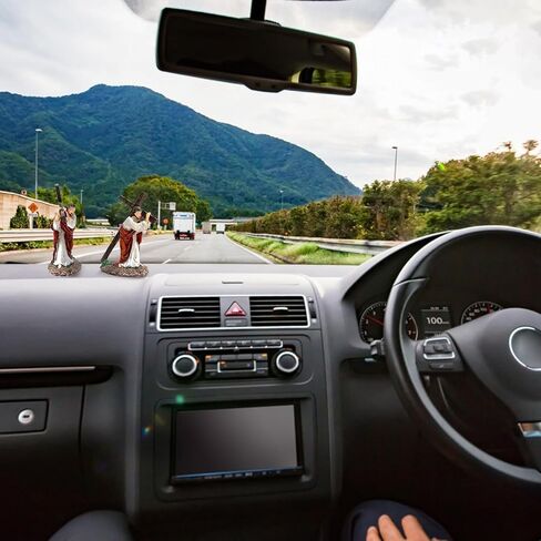 Faithful Grace Sculpted Hand-Painted Figure, Handmade Jesus Figurine Cross Figurine Statue for Baptism Pray Communion Christian, Decoration Gift for Home Decor Church Office Desk Shelf Window in Kuwait