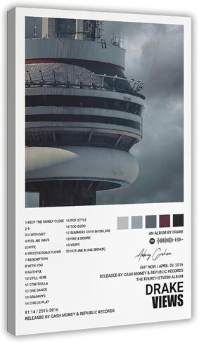 ملصق Metegate Drake لجميع الكلاب غطاء ألبوم قماش ملصق ديكور غرفة النوم الرياضة المناظر الطبيعية مكتب غرفة الديكور هدية Unframe-style12x18 بوصة (30x45 سم) in Kuwait