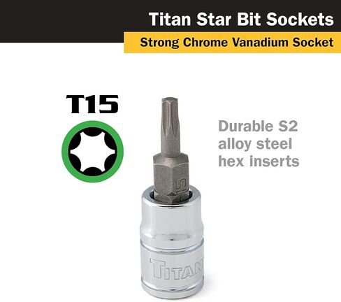 Titan 66925 1/4-Inch Drive x T25 Torx Bit Socket (Pack of 2) in Saudi Arabia