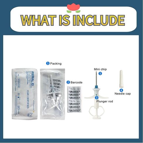 رقائق دقيقة للكلاب والحيوانات الاليفة من ايكيزويلور، رقائق صغيرة عالمية بتقنية تحديد الهوية بموجات الراديو 1.4×8 ملم قابلة للزرع للقطط والخيول والجراء - رقائق متوافقة مع ايزو مع مجموعة زرع بالجملة in Kuwait