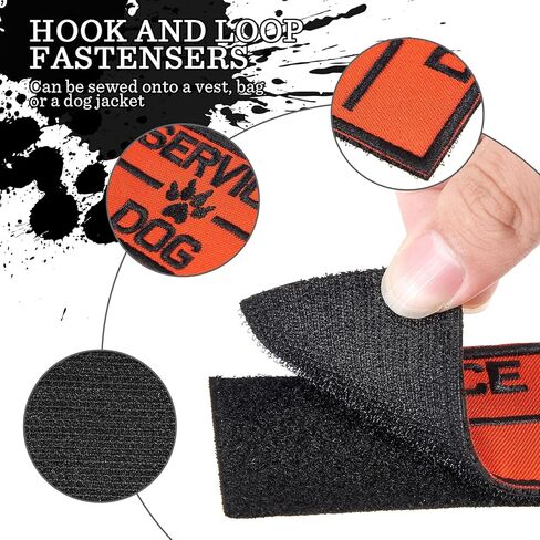 12 قطعة من رقع خدمة الكلاب التكتيكية القابلة للازالة، رقع سرج الكلاب، رقع مطرزة بحلقة خطافية لتدريب الكلاب، علم الولايات المتحدة مع رقع مخالب لخدمة تدريب الكلاب والعمل in Kuwait