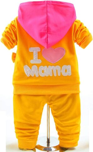Yao 6M-4Y 3pcs Baby Girl Casual Hoodie Jacket Cotton T-Shirt Pants Sweater Giraffe in Saudi Arabia