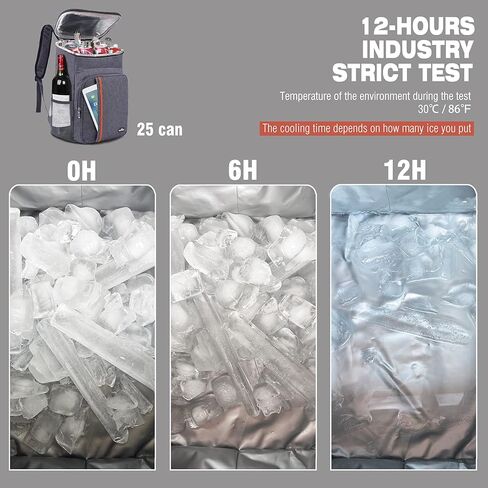 Cooler Backpack 25/30 Cans，Lunch Backpack，Leakproof Soft Cooler Bag to Beach Camping Hiking Picnic Work Lunch Travel for Men Women in Kuwait