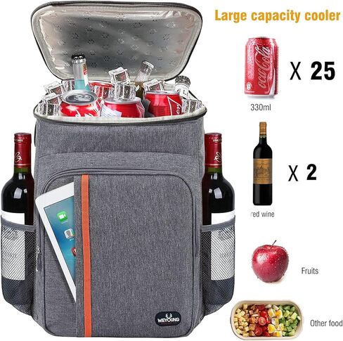 Cooler Backpack 25/30 Cans，Lunch Backpack，Leakproof Soft Cooler Bag to Beach Camping Hiking Picnic Work Lunch Travel for Men Women in Kuwait