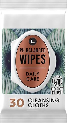 L. Fragrance Free Wipes, For. Sensitive Skin, Ph Balanced, Hypoallergenic, 30 Count in Kuwait