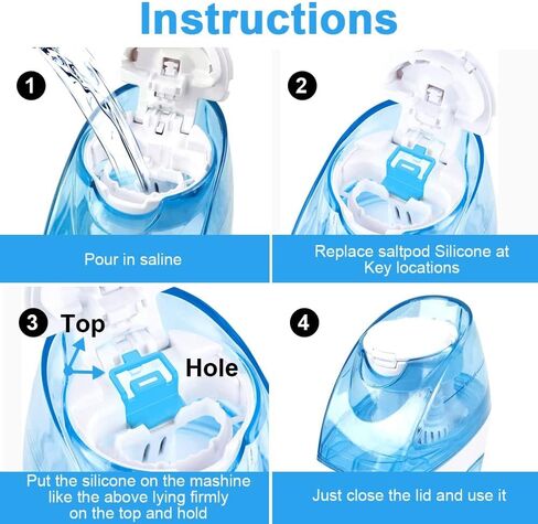 Silicone Refills Accessories Compatible with Navage Salt Water Pods Nasal Care Treatment, Replacement Accessory,Save Salt Clips, Simple Operation (16 Pack Blue) in Saudi Arabia