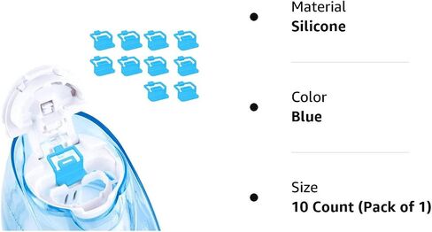 Silicone Refills Accessories Compatible with Navage Salt Water Pods Nasal Care Treatment, Replacement Accessory,Save Salt Clips, Simple Operation (16 Pack Blue) in Saudi Arabia