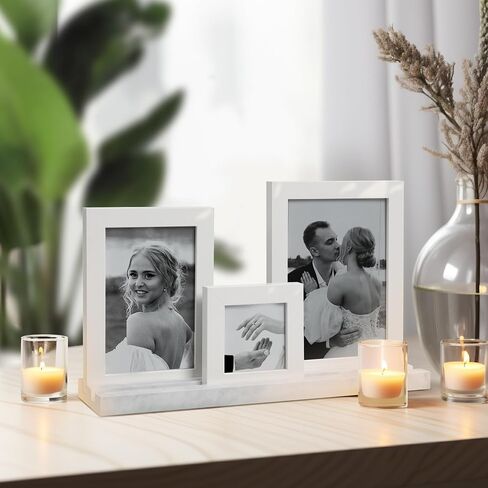 Sonefreiy Multiple Photo Frame, 3 Picture Frame Collage 4x6 5x7 Black Triple Wood Desk and Wall Family Friends Wedding, Gift for Mom Mother's Day Women Men Dad Father's Day in Saudi Arabia