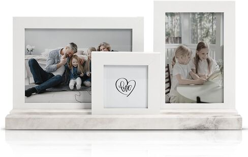 Sonefreiy Multiple Photo Frame, 3 Picture Frame Collage 4x6 5x7 Black Triple Wood Desk and Wall Family Friends Wedding, Gift for Mom Mother's Day Women Men Dad Father's Day in Saudi Arabia