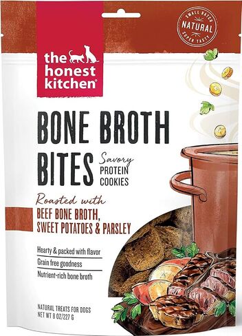 Aurora Pet Variety Pack (3) The Honest Kitchen Bone Broth Bites Dog Treats (1) Beef (1) Chicken (1) Turkey with AuroraPet Wipes in Saudi Arabia