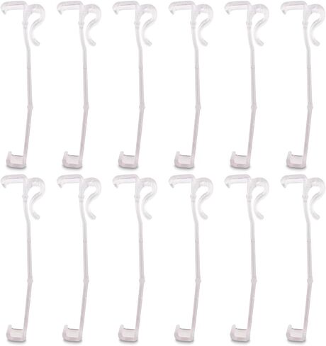 Amazing Drapery Hardware 3.5 Inch Clear Valance Clips for Top Blind Brands & Window Shades, 12-Pack - Sturdy Plastic Brackets, Ideal for Wood, Faux Wood & Metal Treatments in Home & Office Settings in Saudi Arabia