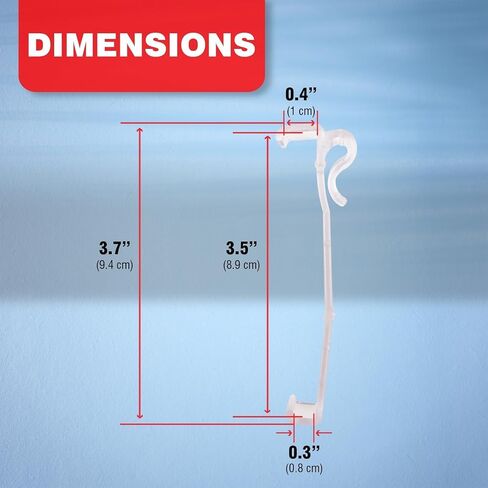 Amazing Drapery Hardware 3.5 Inch Clear Valance Clips for Top Blind Brands & Window Shades, 12-Pack - Sturdy Plastic Brackets, Ideal for Wood, Faux Wood & Metal Treatments in Home & Office Settings in Saudi Arabia