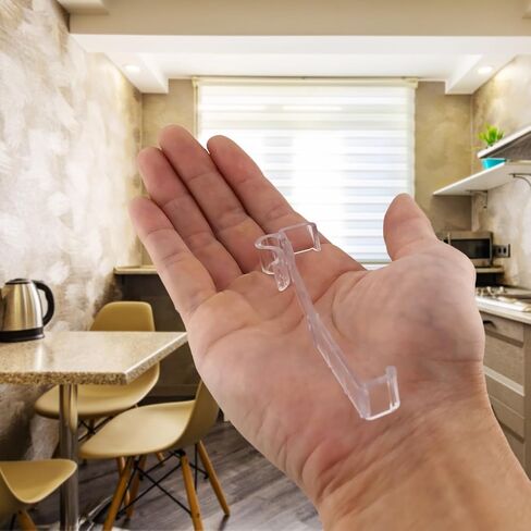 Amazing Drapery Hardware 3.5 Inch Clear Valance Clips for Top Blind Brands & Window Shades, 12-Pack - Sturdy Plastic Brackets, Ideal for Wood, Faux Wood & Metal Treatments in Home & Office Settings in Saudi Arabia