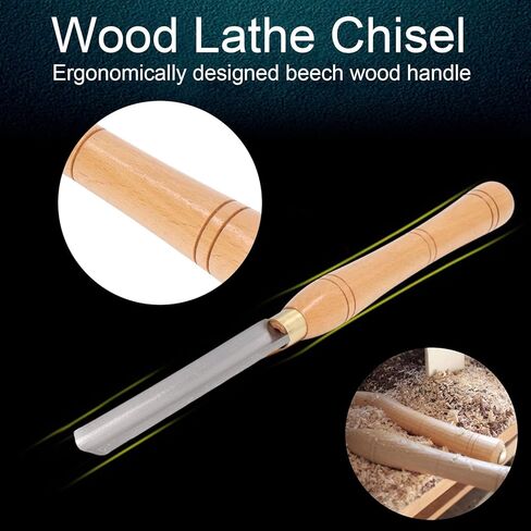Wood Lathe Chisel, Beach Handle HHS Middle Inner Arc Blade Turning Tool, Wood Lathe Turning Tool for Carpenter Wood Hobbyist DIY Wood Working Carving Cutting Chisel in Saudi Arabia