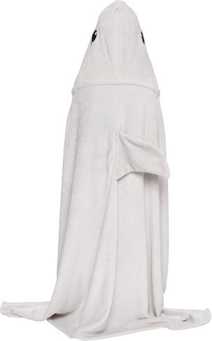 بطانية بغطاء للرأس يمكن ارتداؤها من Silver Lilly Shark - عباءة من الصوف الناعم على شكل حيوانات ملفوفة حول الملابس، عباءة بطانية للأطفال in Kuwait