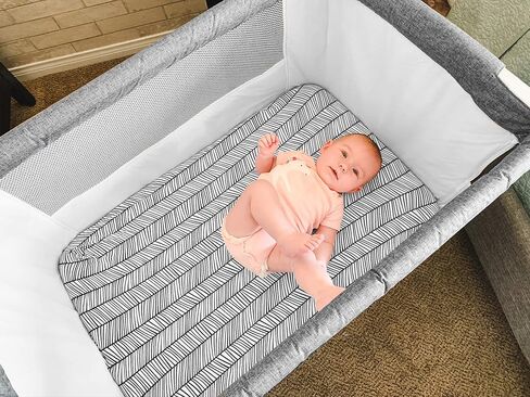 Bassinet Bed Sheets – Bassinet Fitted Sheets 4 Pack – 100% Jersey Knit Cotton Cradle Sheets – Bassinet Bedding for Standard Size Oval or Rectangular Bassinet Pads – Bassinet Sheet for Boy & Girl in Saudi Arabia